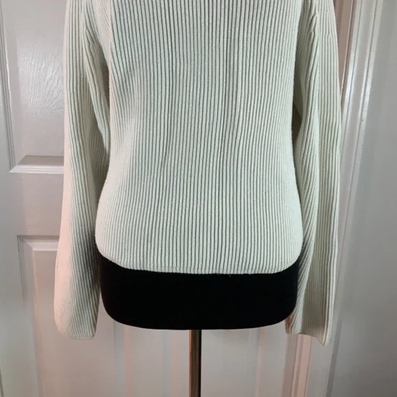 J. Crew White Crew Ribbed Knit Sweater Size XL - Picture 2 of 8